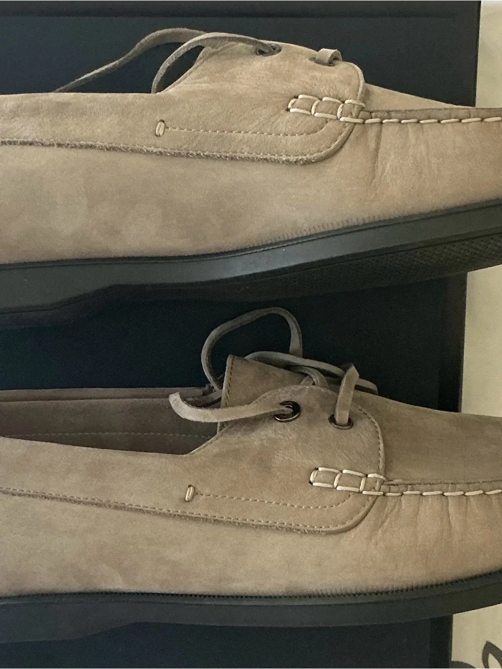 Brioni Taupe Suede Men’s Boat Shoes